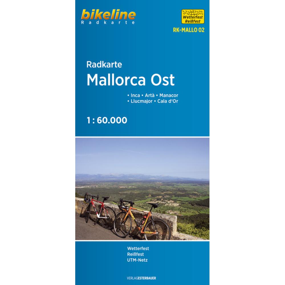 Bikeline Radkarte Mallorca Ost 60000, Landkarte