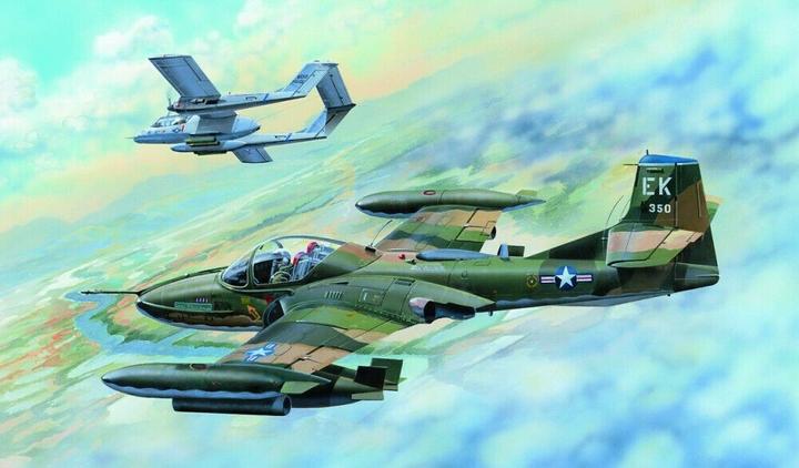 Actual product image Trumpeter US A-37B Dragonfly Light Ground-Attack