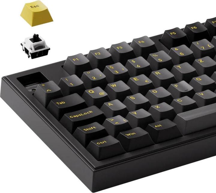 Produktbild Akko 5098B PlusBlack and Gold Gaming Tastatur mit Diplay - V3 Piano Pro (DE, Kabelgebunden, Kabellos)