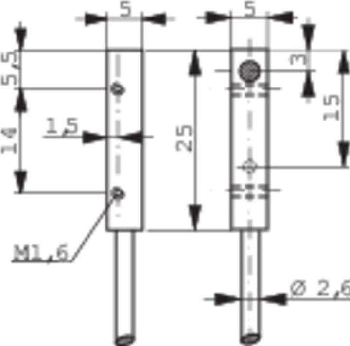 Produktbild Contrinex Induktiver Näherungsschalter 5 x 5 mm bündig PNP DW-AD-623-C5 (Elektronikkit)