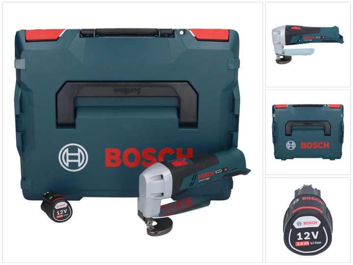 Actual product image Bosch Professional Bosch GSC 12V-13 Professional battery sheet metal shears 12 V + 1x battery 2.0 Ah + L-Boxx -