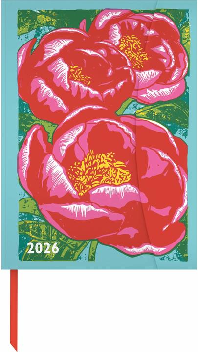 Produktbild Kat Menschik - Flowers 2026 - Peonies - Diary - Buchkalender - Taschenkalender - 16x22 (16 x 22 cm, 1 Woche / 1 Seite)