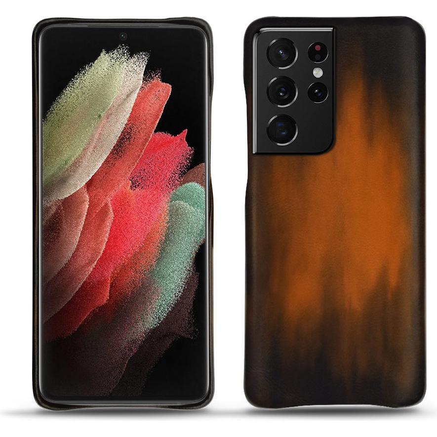 Noreve Lederschutzhülle (Samsung Galaxy S21 Ultra), Smartphone Hülle, Braun