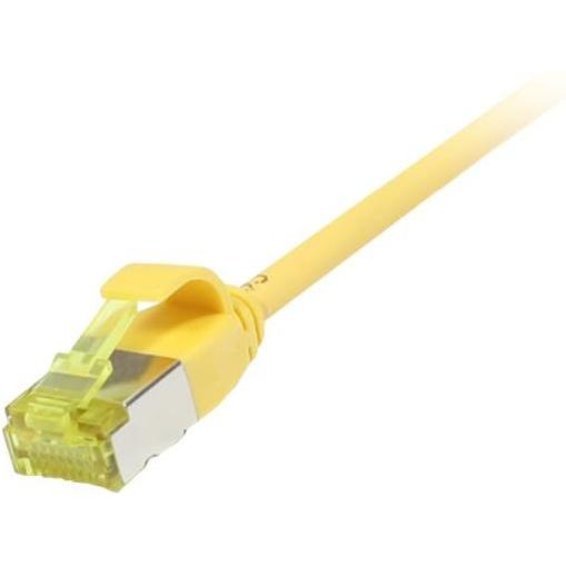 Synergy 21 Patchkabel RJ45, CAT6A 500Mhz, 0,15m, gelb, UFTP, slimline rund d3,8mm, TPELSZHS (U/FTP, CAT6a, 0.15 m), Netz...