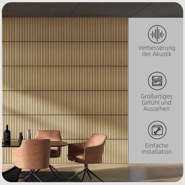Immagine prodotto Swisshandel24 Akustikpaneele 4 Stück 60 x 60 cm 3D Wandpaneele, Akustikplatten für Wohnzimmer (1 pz.)