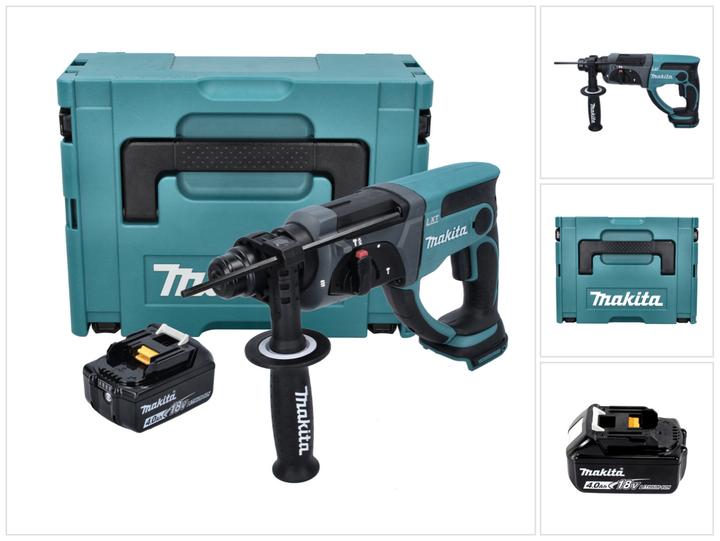 Produktbild Makita DHR 202 M1J Akku Kombihammer 18 V 2,0 J SDS Plus + 1x Akku 4,0 Ah + Makpac - ohne Ladegerät