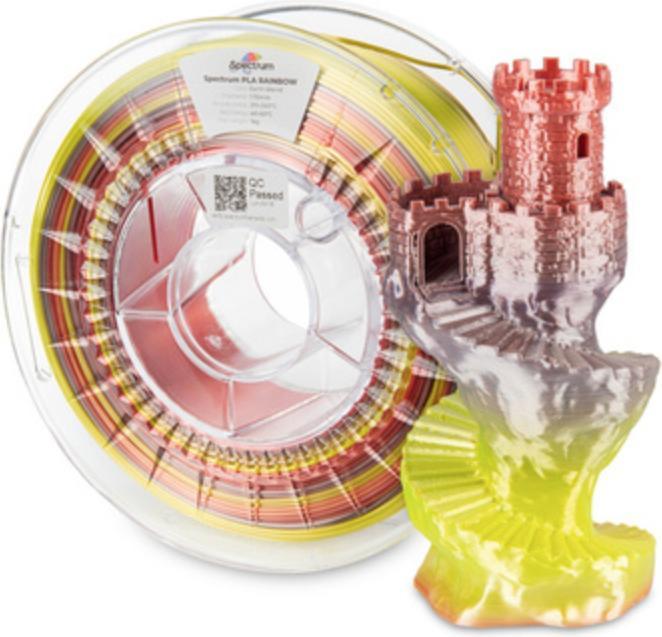 Produktbild Filament PLA Rainbow Earth Blend 1.75mm 1kg (PLA, 1.75 mm, 1000 g, Mehrfarbig)