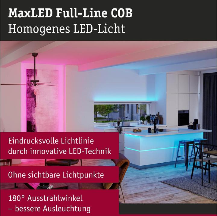 Produktbild Paulmann MaxLED 500 Stripe Set (Mehrfarbig, RGBW, Weiss, 300 cm, Indoor)