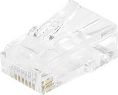 Exertis Connect Modular Plug RJ45 Cat.6 UTP for Solid Wire cable Bag of 10