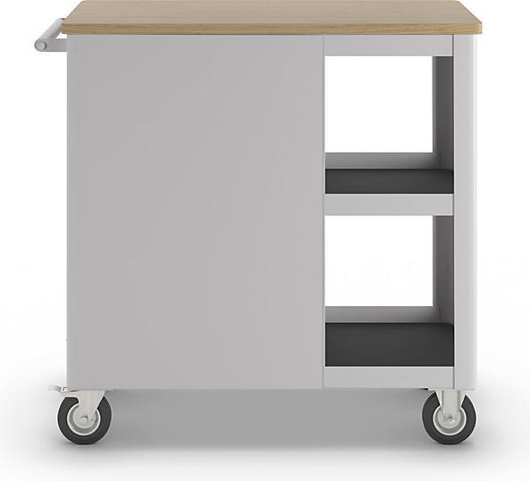 Actual product image kaiserkraft Assembly trolley, width 965 mm, 1 double door cupboard, light grey/charcoal.