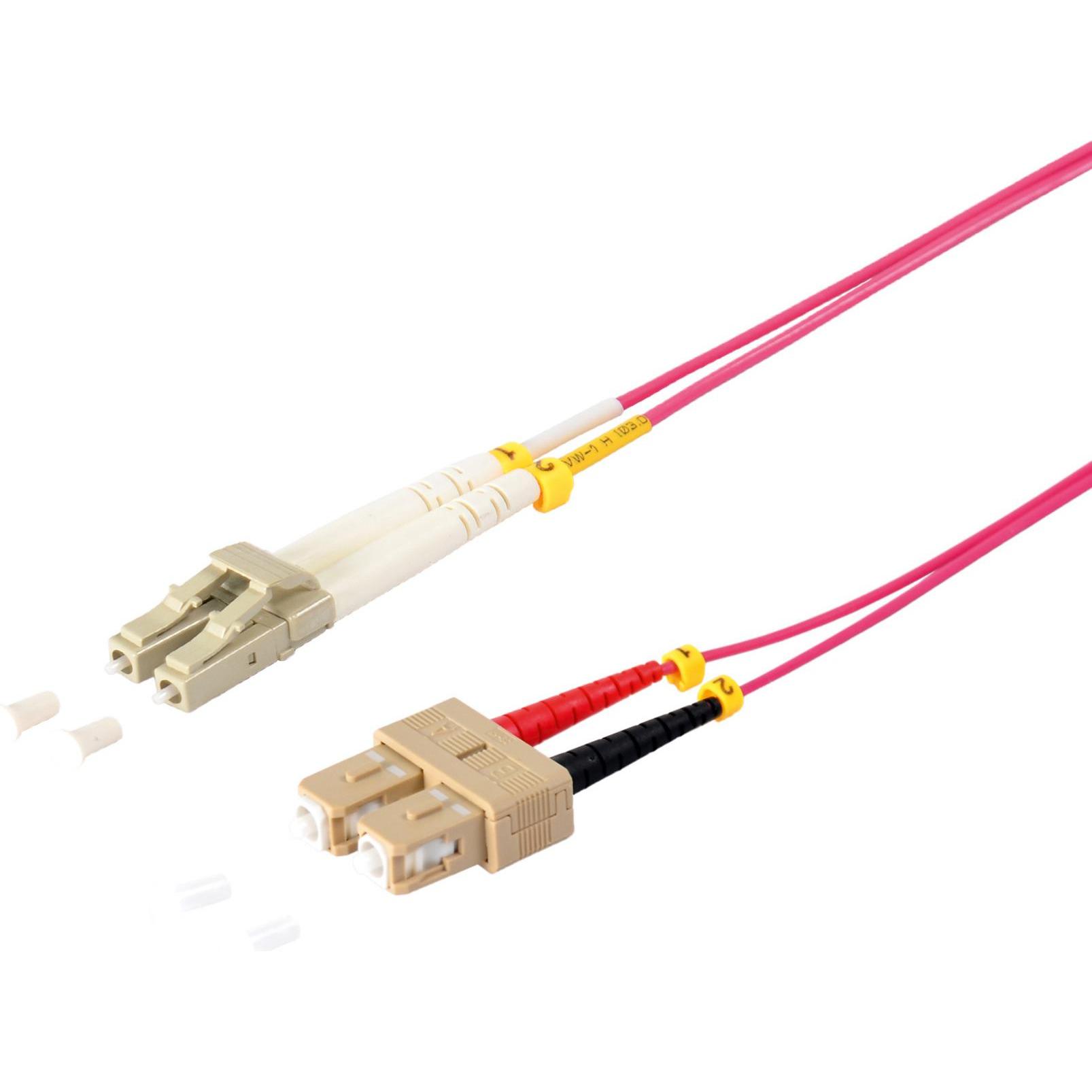 Shiverpeaks S/CONN maximum connectivity LWL-Duplex Patchkabel LC/SC 50/125µ, OM4, violett, 2,0 m (S/UTP, 2 m), Netzwerkk...