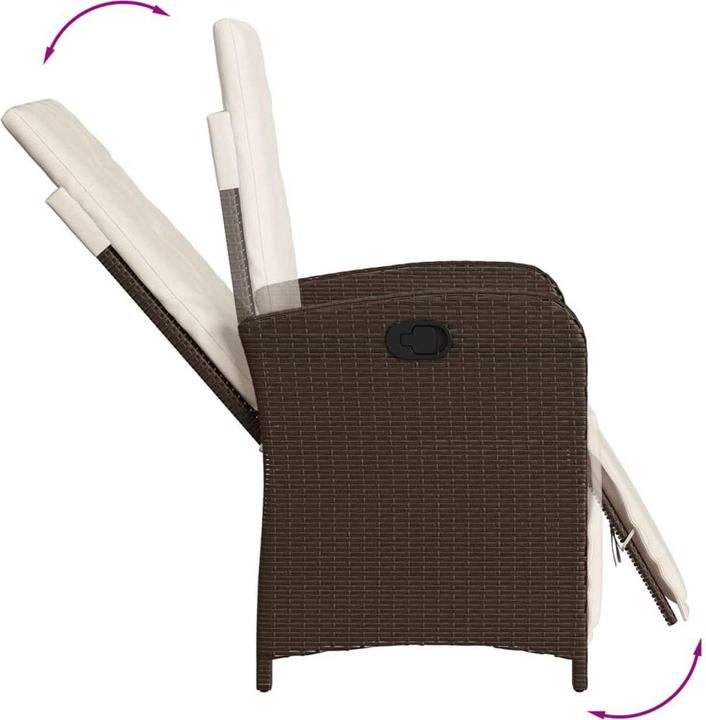 Produktbild vidaXL Gartensessel mit Fussteil 2 Stk. Verstellbar