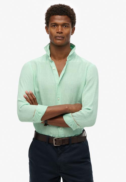 Produktbild Superdry Leinenhemd für den Urlaub mit langen Ärmeln (L)