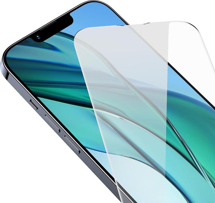 Actual product image Baseus All-glass Crystal Tempered Glass EasyStick Film iP14 (Pack of 2) (2 pcs., Apple iPhone 14)