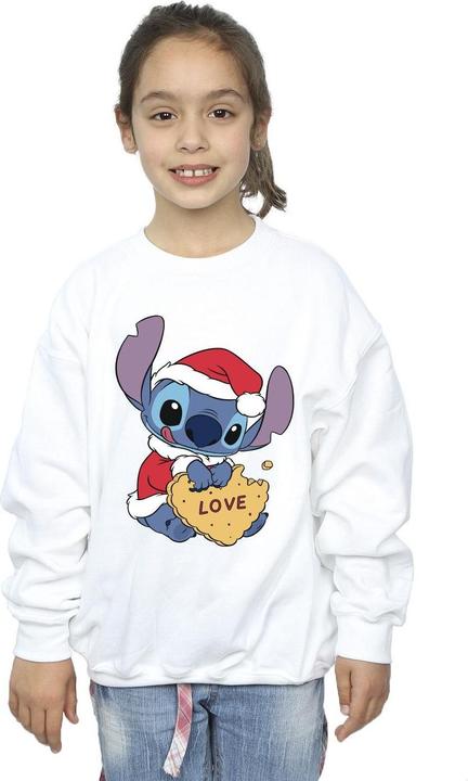 Produktbild Disney Lilo And Stitch Christmas Love Biscuit Sweatshirt Mädchen (128)