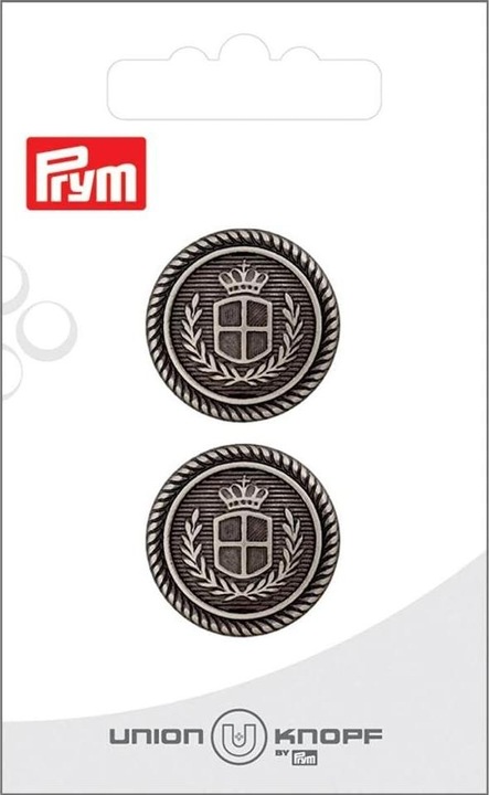 Immagine prodotto Prym Bottoni in metallo da 23 mm, 2 pezzi, argento antico