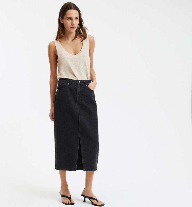 Image du produit La Redoute Collections Gerader Midirock aus Denim (50)