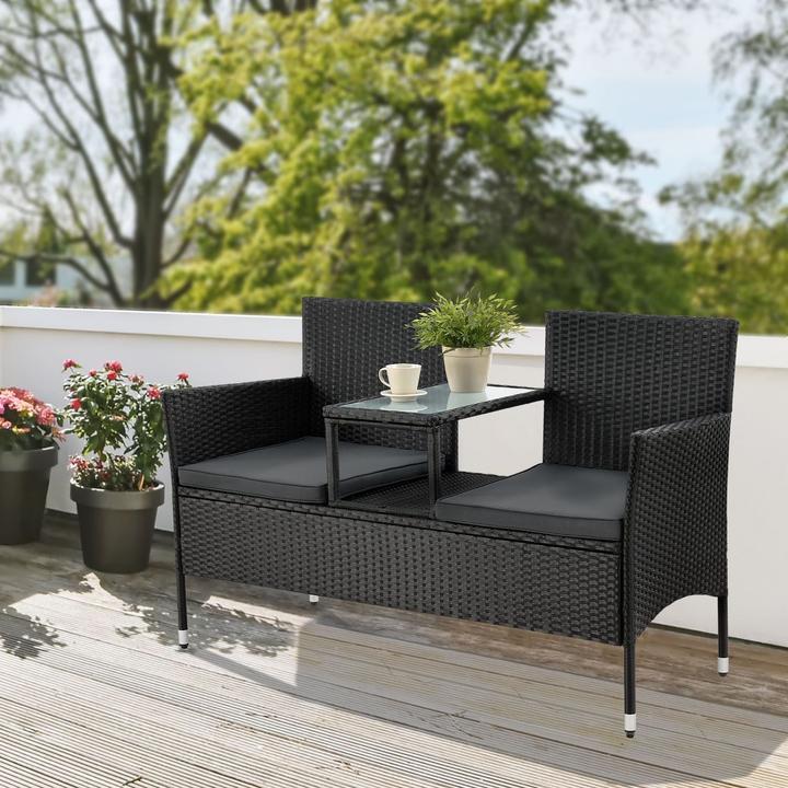Produktbild Juskys Polyrattan Gartenmöbel Sitzgruppe Monaco