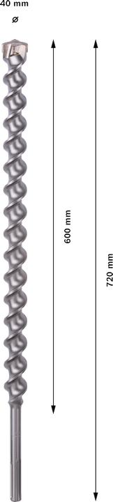 Produktbild Bosch Professional Zubehör Hammerbohrer SDS max-7, 40 x 600 x 720 mm (40 mm)