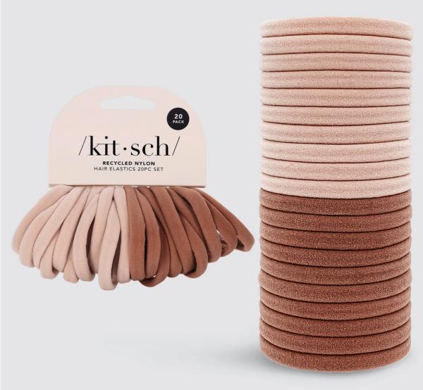 Kitsch Recycled Nylon Haargummis – 20er Set Blush (Hair tie)