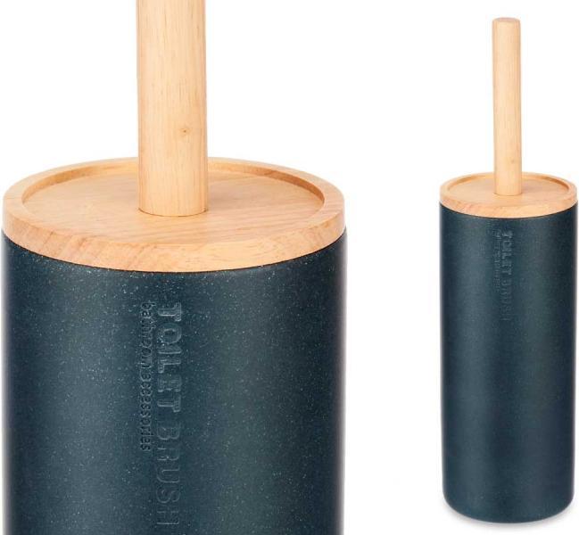 Immagine prodotto Berilo portascopino in resina alta con coperchio in bambù