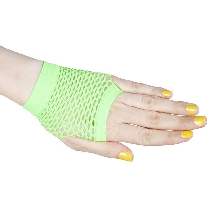 MICA Festival Netzhandschuhe - für Erwachsene - kurz - neongrün