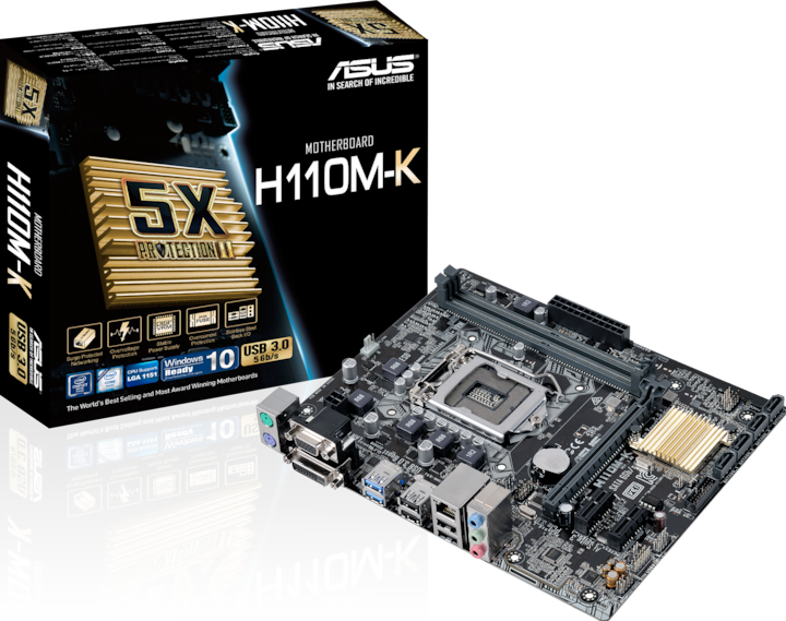 Actual product image ASUS H110m-K (LGA 1151, Intel H110, mATX)