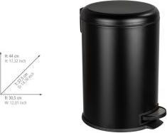 Produktbild Wenko Treteimer Leman Easy Close 20 Liter schwarz matt (20 l)