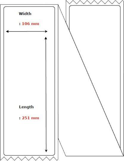 Produktbild Capture Label 106x251, Core Fanfold.