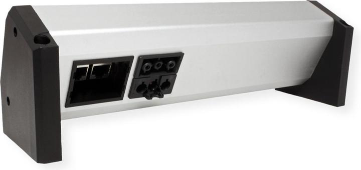 Productafbeelding Bachmann Tafelcontactdoosstrook 3 zwarte geaarde contactdozen. 2 CAT5e RJ45 bus/aansluitingStroomingang: GS (3 x, CEE 7/3)