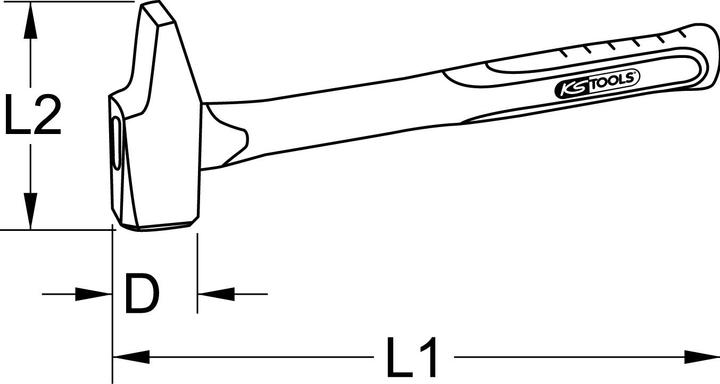 Produktbild KS Tools Schlosserhammer, französische Form (2140 g)