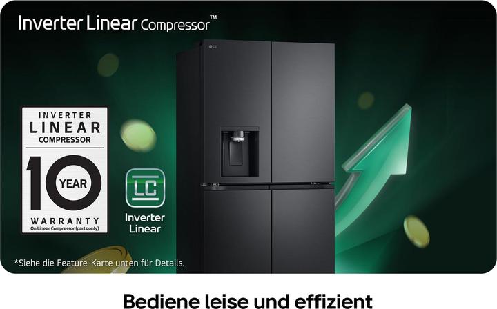 Produktbild LG Multi-Door GML960EVBE 367L/274L bk E (Speditionsversand) (641 l)