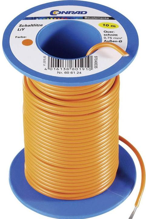 Productafbeelding Kabeldraad LiY 1 x 0,50 mm² Geel Co (10 m)
