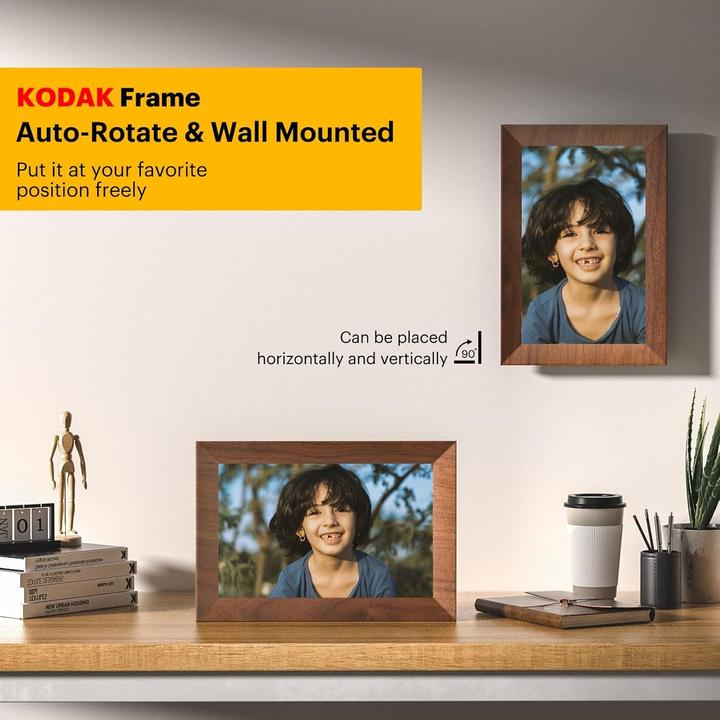 Produktbild Kodak WLAN-Digitaler Bilderrahmen mit Touchscreen, automatischer Rotation und Cloud-Speicher (10.10", 1280 x 800 Pixel)