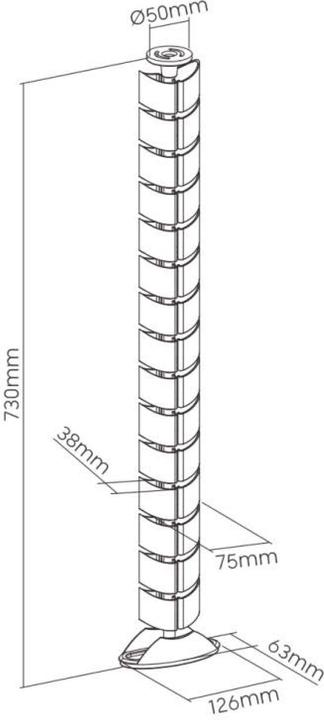 Immagine prodotto InLine Canalina per cavi flessibile (Tubazione, 80 cm)