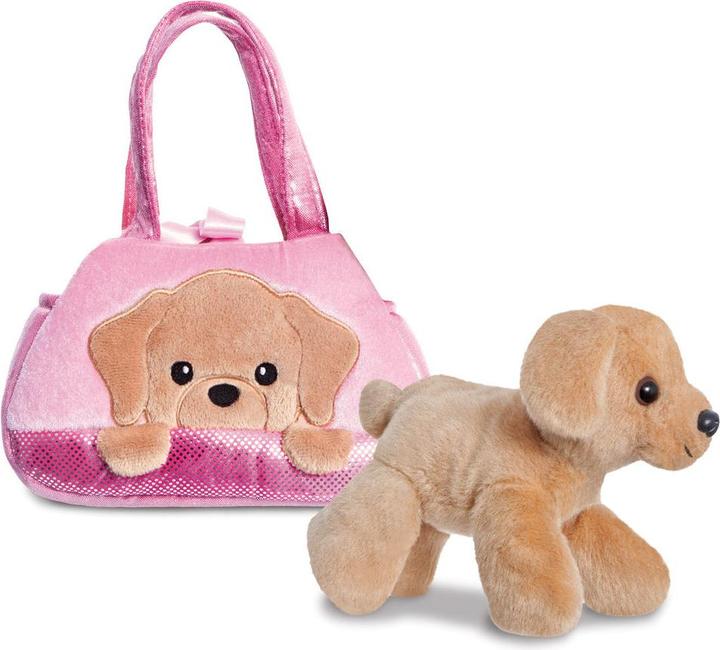 Produktbild Aurora 61365 - Fancy Pals Labrador Hund in Tragetasche, Plüsch, ca. 20 cm, 2-teilig (20 cm)