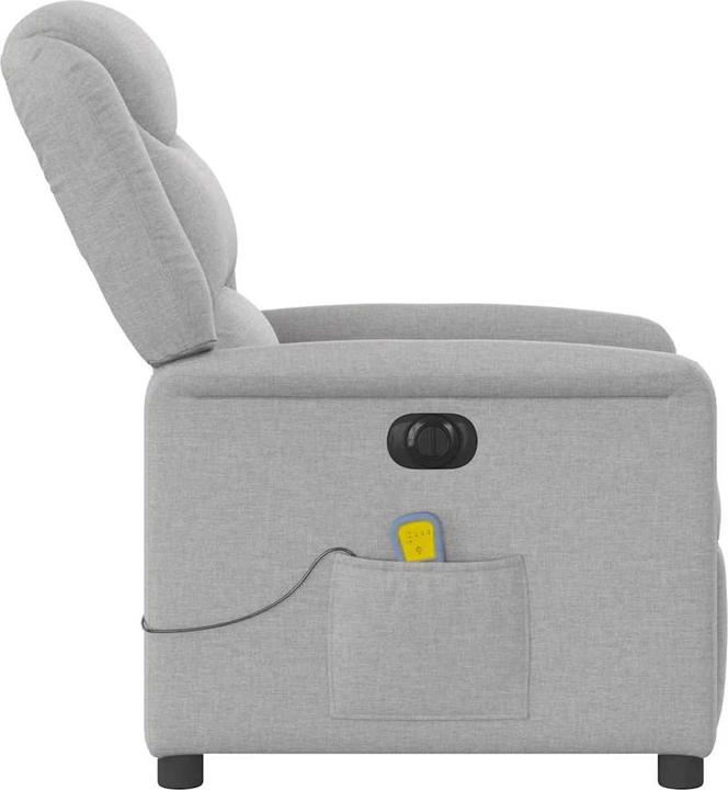 Immagine prodotto vidaXL Poltrona massaggiante elettrica in tessuto grigio nuvola
