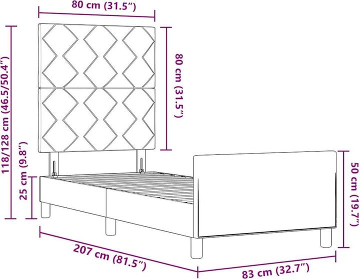 Image du produit vidaXL Plattformbett (80 x 200 cm)