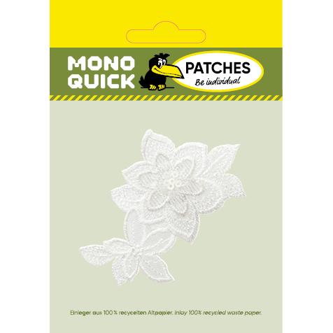 Thumbnail - Mono Quick Blumenornament, weiss, Applikationen, Weiss