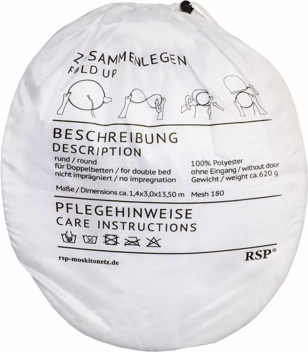 Image du produit Rsp Nutrition Moustiquaire pour lit double (140 x 300 cm)