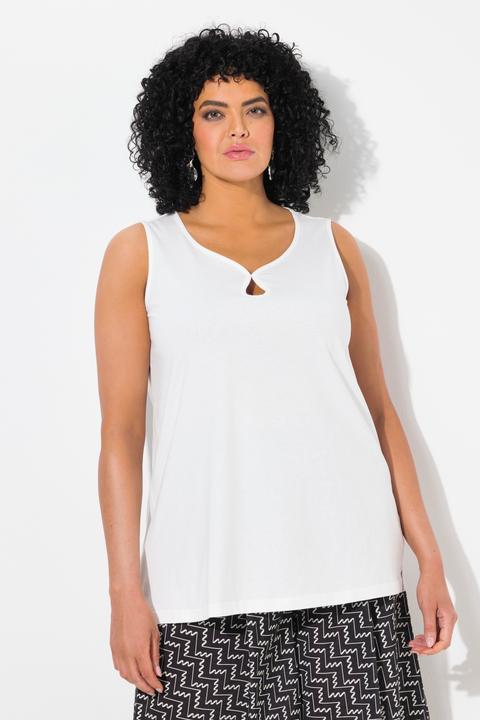 Image du produit Ulla Popken Débardeur, découpe, coupe évasée, décolleté en forme de coeur, sans manches (42, 44)