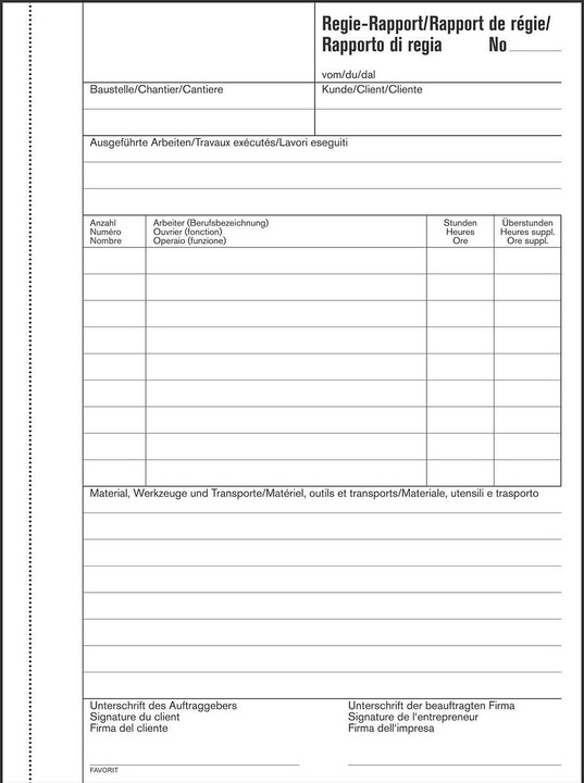 Produktbild Favorit Regierapport 8181OK (100 x)