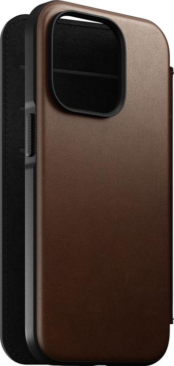 Produktbild Nomad Book Cover Modern Leather Folio iPhone 14 Pro Braun (Apple iPhone 14 Pro)
