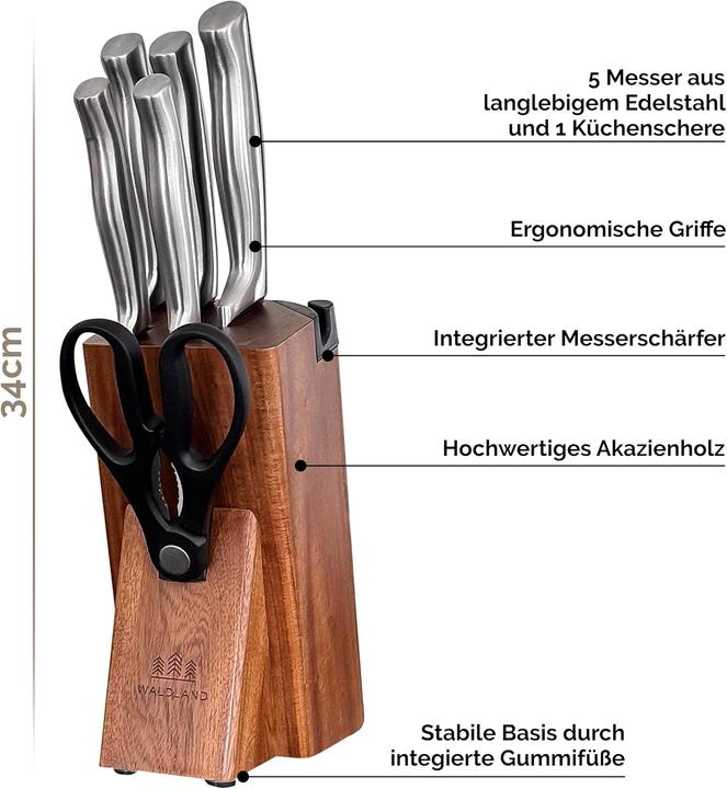 Produktbild Waldland 7-teiliges Messerblockset