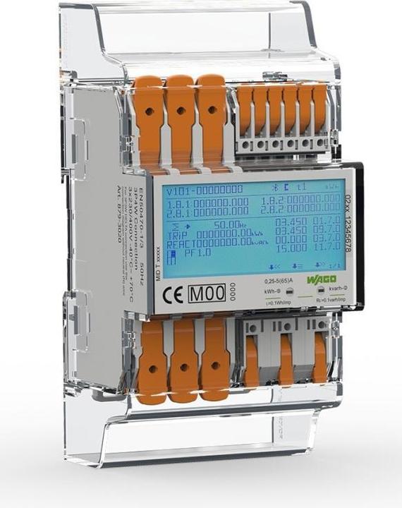 Actual product image Wago 879-3020 4PS Alternating current meter digital 65 A MID-compliant Yes 1 pc.