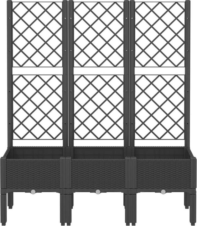 Image du produit vidaXL Bac à plantes avec treillis PP