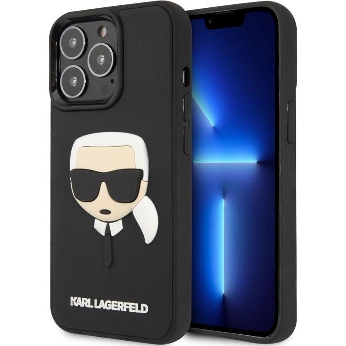 Karl Lagerfeld Hard Cover 3D Rubber Karl Head Black, for iPhone 14 Pro, KLHCP14LKH3DBK (Apple iPhone 14 Pro), Smartphone...