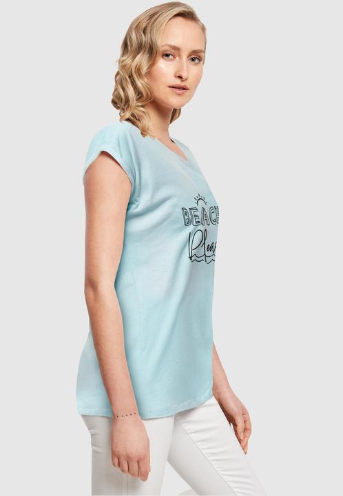 Produktbild Merchcode Ladies Beach Please Extended Shoulder Tee - 112615 (L)