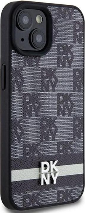 Immagine prodotto DKNY DKHCP14SPCPTSSK Custodia rigida per iPhone 14 / 15 / 13 6,1" in pelle a scacchiera con motivo mono & (Apple iPhone 13, Apple iPhone 14, Apple iPhone 15)