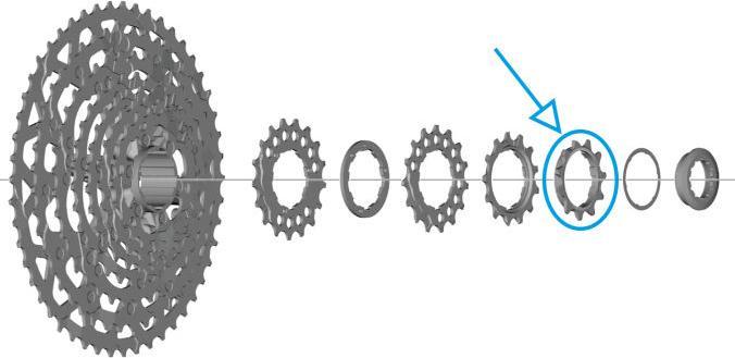 Actual product image Shimano Sprocket CS-LG700 11 teeth Spacer type (11)